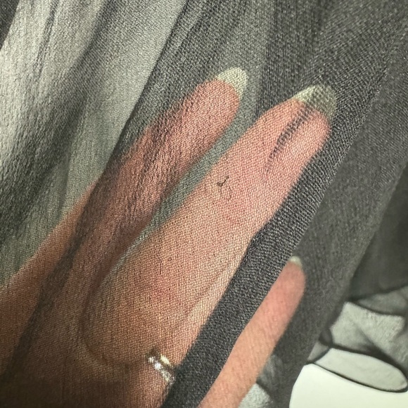 Rickie Freeman for Teri Jon Black 100% Silk 90s Y2K Rosette Strap Mini Dress 14 - Picture 8 of 16